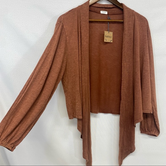 Hello Nite | Rust Open Front Cardigan - Picture 3 of 5